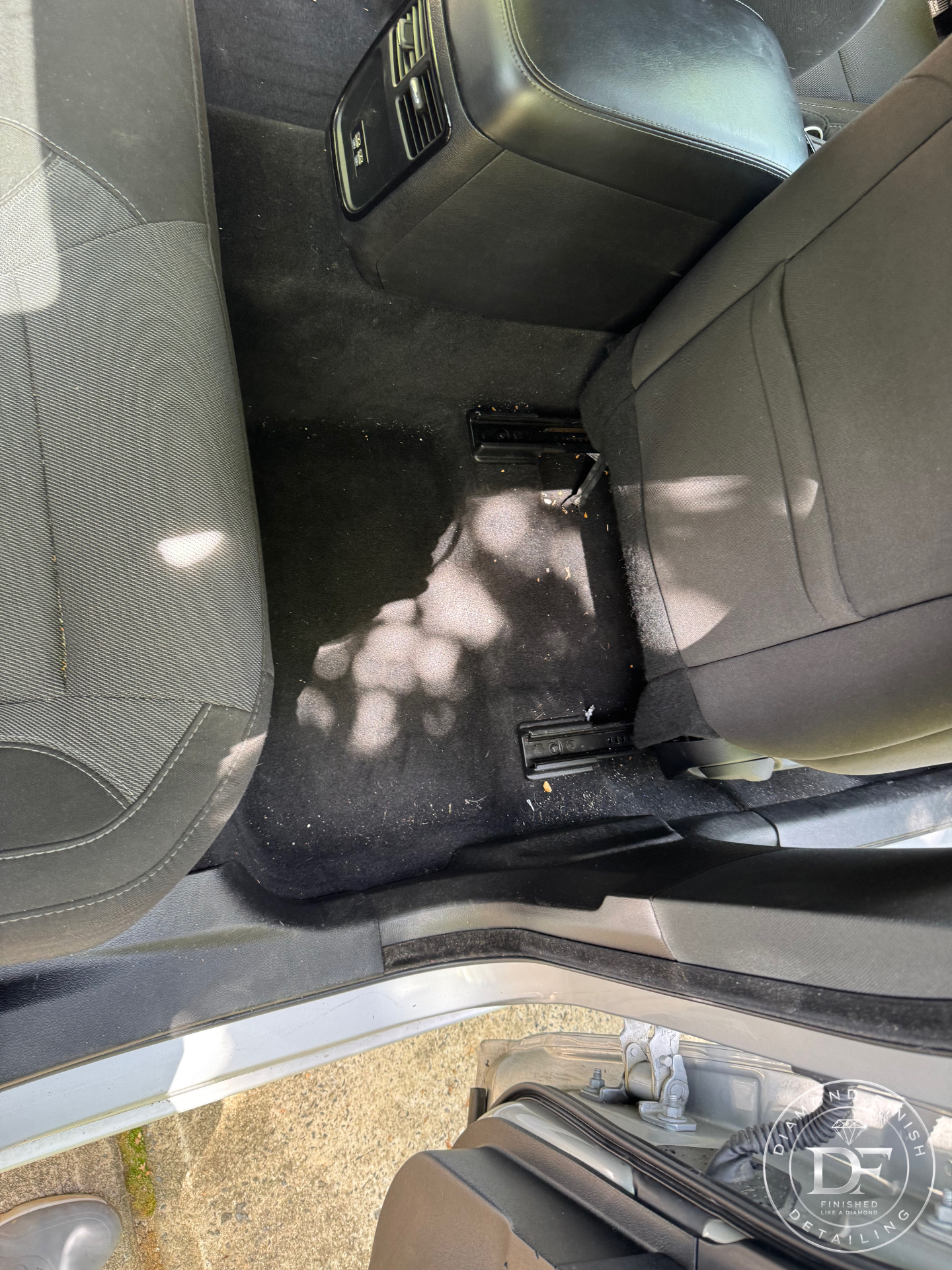 Interior Detail — Rear Floorboard — before